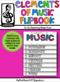 MUSIC Elements Flip-Book: Dynamics/Melody/Rhythm/Form/Harm