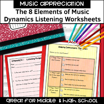 Elements of Music Dynamics Listening Worksheets by Jooya Teaching Resources