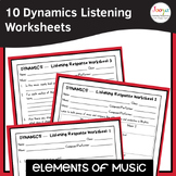Elements of Music Dynamics Listening Worksheets
