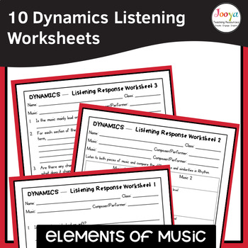 Preview of Elements of Music Dynamics Listening Worksheets