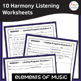 Elements of Music Harmony Listening Worksheets