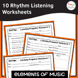 Elements of Music Rhythm Listening Worksheets