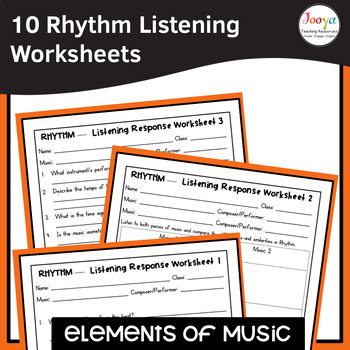 Preview of Elements of Music Rhythm Listening Worksheets