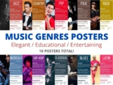 TEN MUSIC GENRE POSTERS (High-Quality JPEGs & PDF)