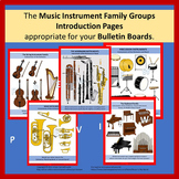 MUSIC INSTRUMENT FAMILY GROUPS INTRODUCTION PAGES WITH BUL