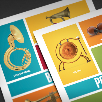Preview of Musical Instrument Families Display Posters for the Music Classroom