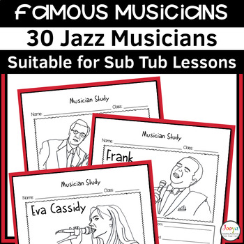 jazz musician worksheets by jooya teaching resources tpt