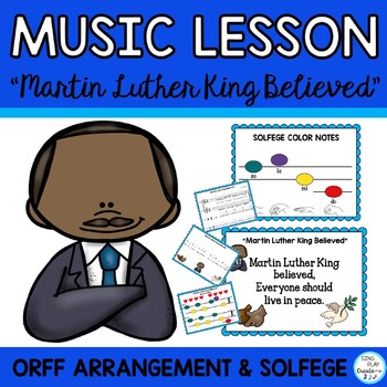 Preview of Music Lesson: "Martin Luther King Jr. Believed" Ostinato, so mi la| Orff