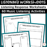 Listening and Responding to Music Worksheets