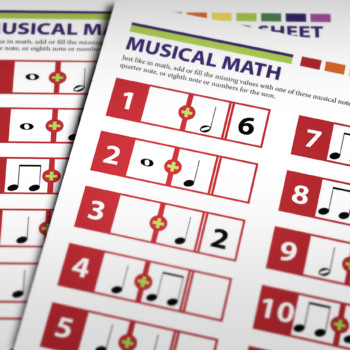 Preview of Musical Math - Music Theory Activity Worksheets for the Classroom
