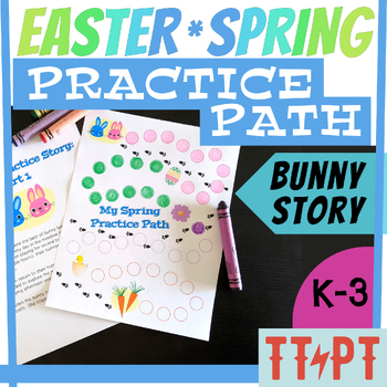 Preview of MUSIC PRACTICE PATH Chart | Easter/Spring Story - FREE