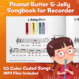 P&J Songbook for Recorder - 50 SONG PACK - Color-Coded She