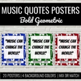 MUSIC QUOTES POSTERS | Bold Geometric | printable 8.5x11 c