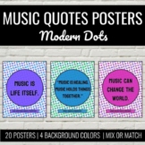 MUSIC QUOTES POSTERS | MODERN DOTS | printable 8.5x11 clas