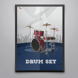 50 Rock Stage Themed Musical Instruments Classroom Posters