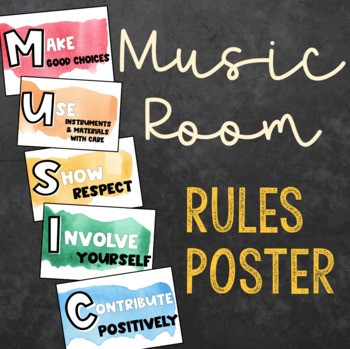 Preview of MUSIC Room Rules Poster