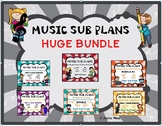 Distance Learning MUSIC SUB PLANS Huge Bundle NEW!!!
