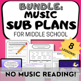 MUSIC SUB PLANS a Growing Bundle for Middle School General Music