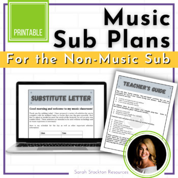 Preview of MUSIC SUB PLANS for the Non-Music Substitute | Secondary Choral and Instrumental