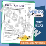 MUSIC SYMBOLS Word Search Puzzle Vocabulary Activity Works