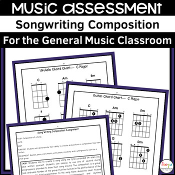 Preview of Music Songwriting Project | Music Composition Assessment for High School Music
