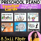 MUSIC TEACHER CARDS Letter Piano Key Note Number of the Day