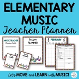 Music Teacher Basic Planner for Lessons, Concerts,Day-Week