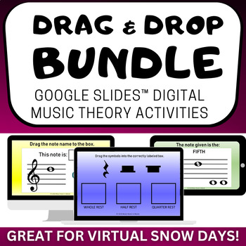 Preview of MUSIC THEORY DRAG AND DROP ACTIVITIES for Middle and High School General Music