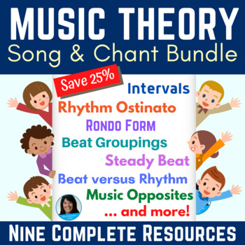 Preview of MUSIC THEORY Bundle - Music Theory Activities for Elementary Music - 9 Packages!