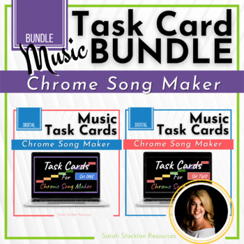 Preview of MUSIC THEORY Task Cards for Chrome Music Lab | Chrome Song Maker BUNDLE