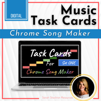 Preview of MUSIC THEORY Task Cards for Chrome Music Lab | Chrome Song Maker SET ONE