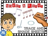 MUSIC TRACING WORKSHEET - MUSIC NOTES