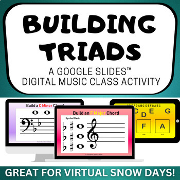 Preview of MUSIC TRIADS DRAG AND DROP ACTIVITY for Middle and High School General Music