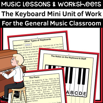 Preview of The Piano and Other Keyboards Music Appreciation Worksheets and Lessons