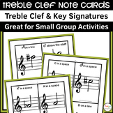 Treble Clef and Key Signature Cards
