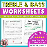 Music Theory Activities - Treble and Bass Lines and Spaces
