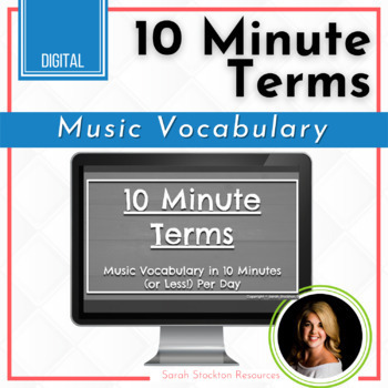 Preview of MUSIC VOCAB 10 Minute Terms | Music Bellringers | Secondary Music Vocabulary