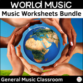 World Music Lessons and Worksheets Bundle