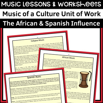 Preview of World Music Lessons & Worksheets