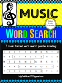MUSIC word searches: instruments, terms, styles, symbols, 