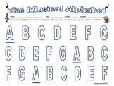MUSICAL ALPHABET -Coloring Page!  Great for Subs! 7 Letter