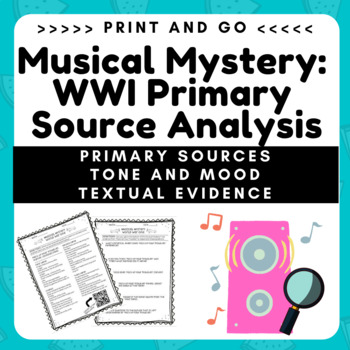 Preview of MUSICAL MYSTERY: WWI Primary Source Analysis