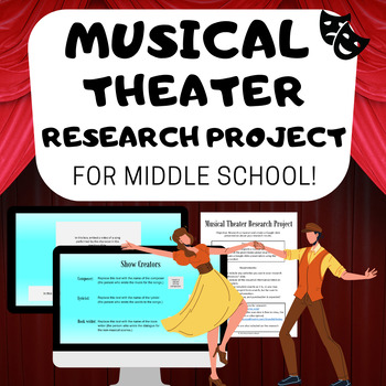 Preview of MUSICAL THEATER RESEARCH PROJECT for Middle School General Music