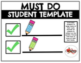 MUST DO/MAY DO Student Checklists