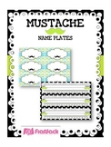 MUSTACHE MOUSTACHE Themed Name Tags Plates
