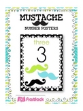 MUSTACHE MOUSTACHE Themed Number Posters 0 to 20