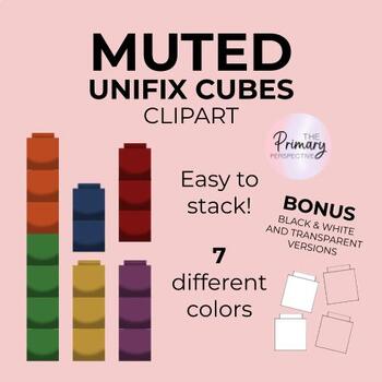 Preview of MUTED COLORS- Unifix Cube Clipart