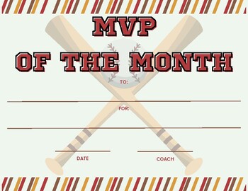 Preview of MVP Of The Month Award 11x8.5
