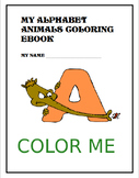 ALPHABET  ANIMALS COLORING  BOOK FOR KIDS 2024