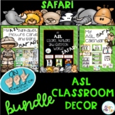 ASL Classroom Decor | SAFARI Theme BUNDLE